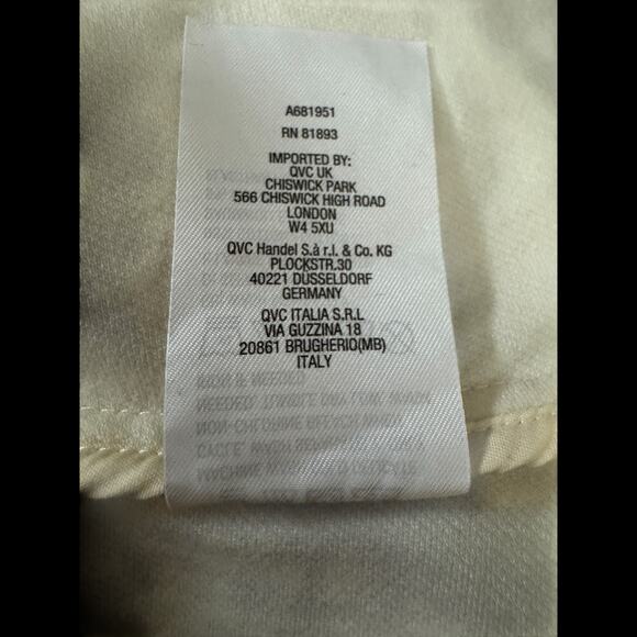 Isaac Mizrahi Live! Knit Denim Classic‎ Slimming Blazer Cream 1X NWOT Career - Picture 13 of 14